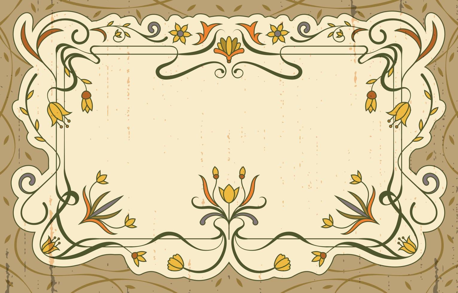 concepto de estilo art nouveau de la vendimia vector