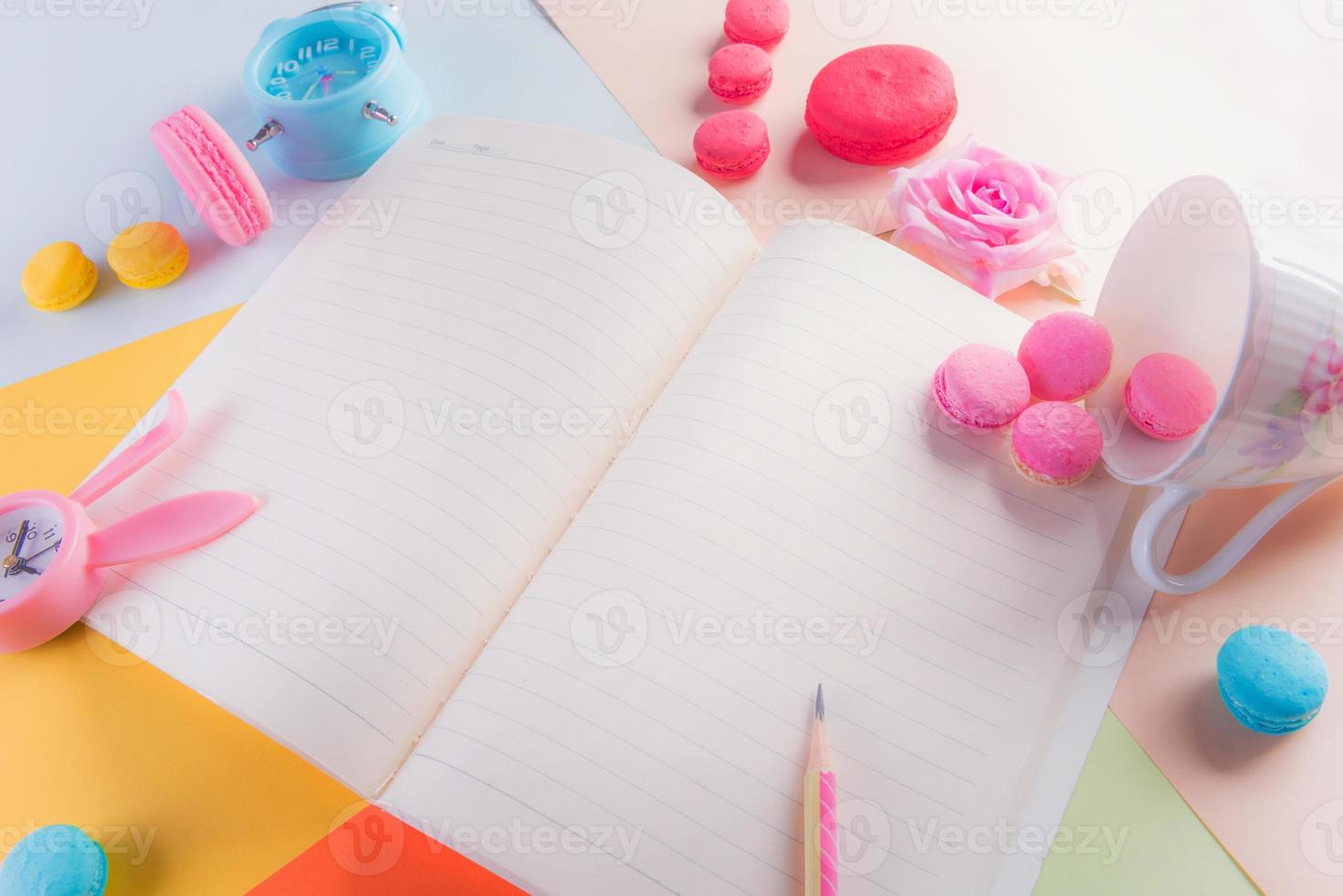 Colorful macarons or macaroons dessert sweet beautiful to eat photo