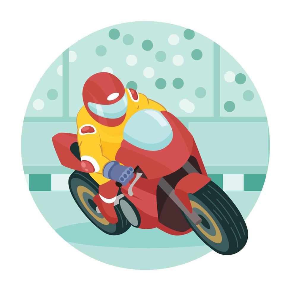 Motorcycle Racing On The Race Track vector