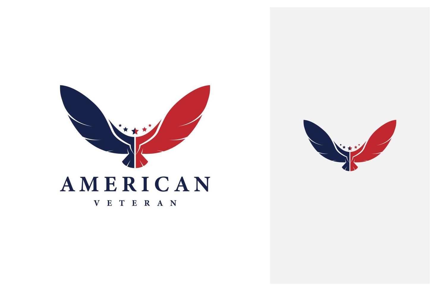 diseño patriótico del logotipo del águila americana vector