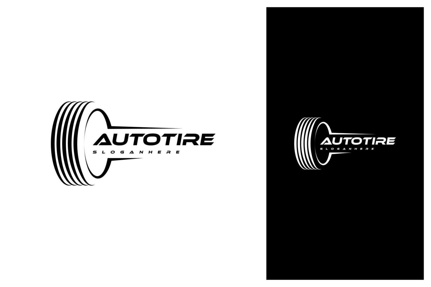 simple minimal tire logo, automotive logo design vector