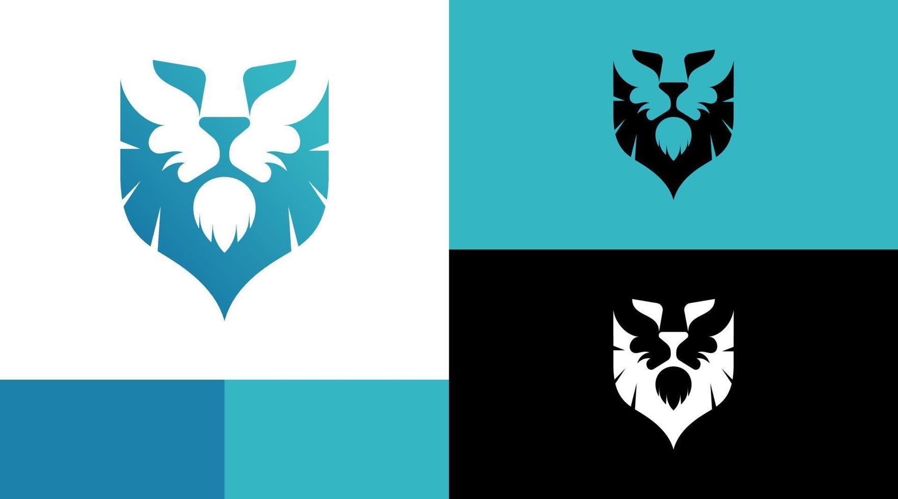 concepto de diseño de logotipo de cabeza de león vector