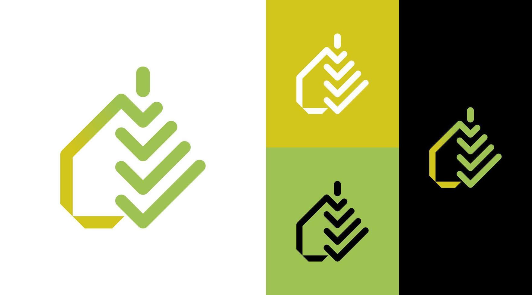 Verified Tree House Logo Design Concept vector