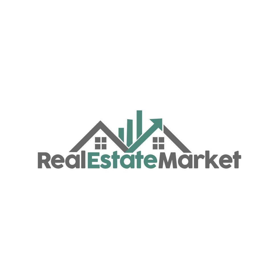 Real estate market vector logo design templates