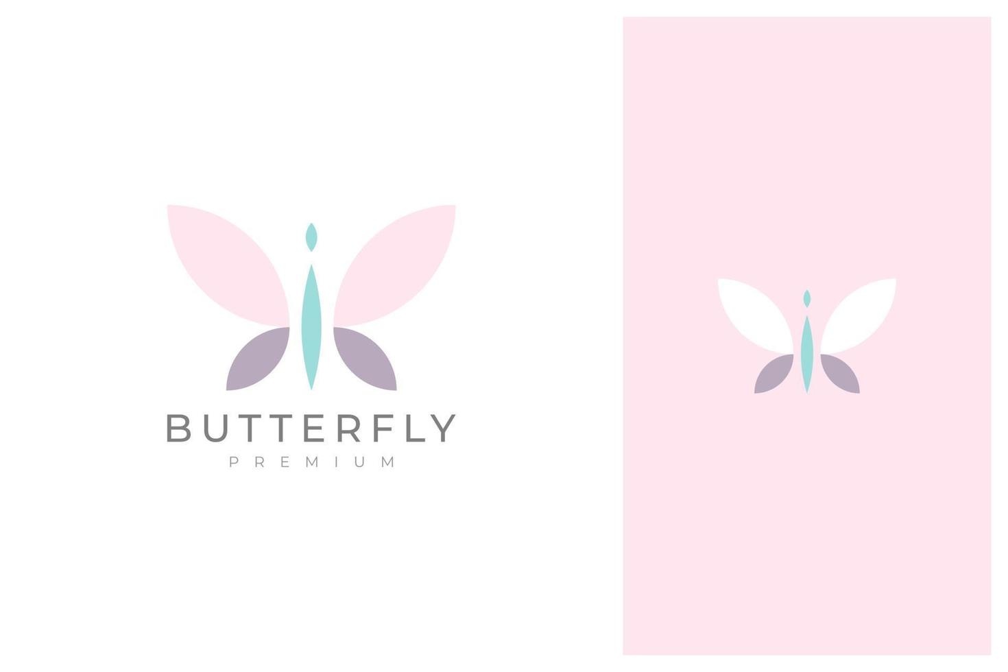 colorful butterfly logo design vector