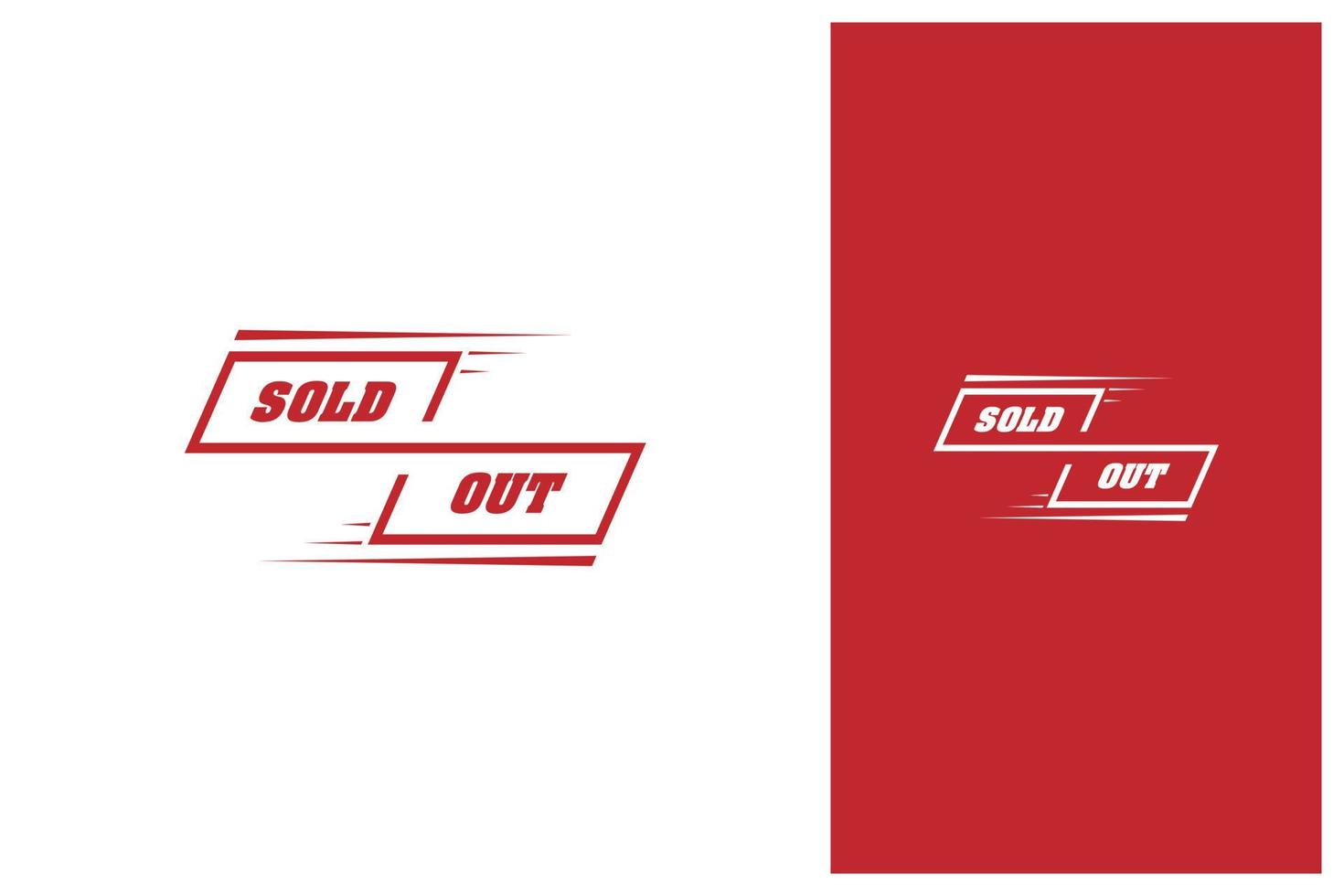 Sold out logo badge design vector