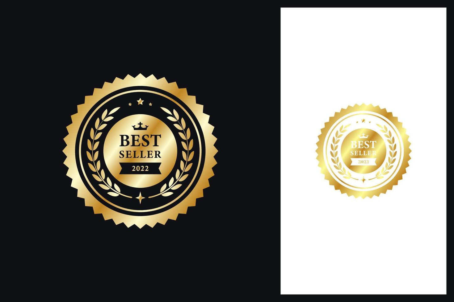 luxury, gold best seller logo, badge, medal design vector