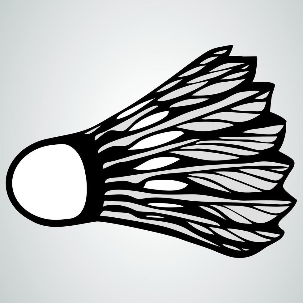 Badminton shuttlecock or badminton ball. Vector clip art