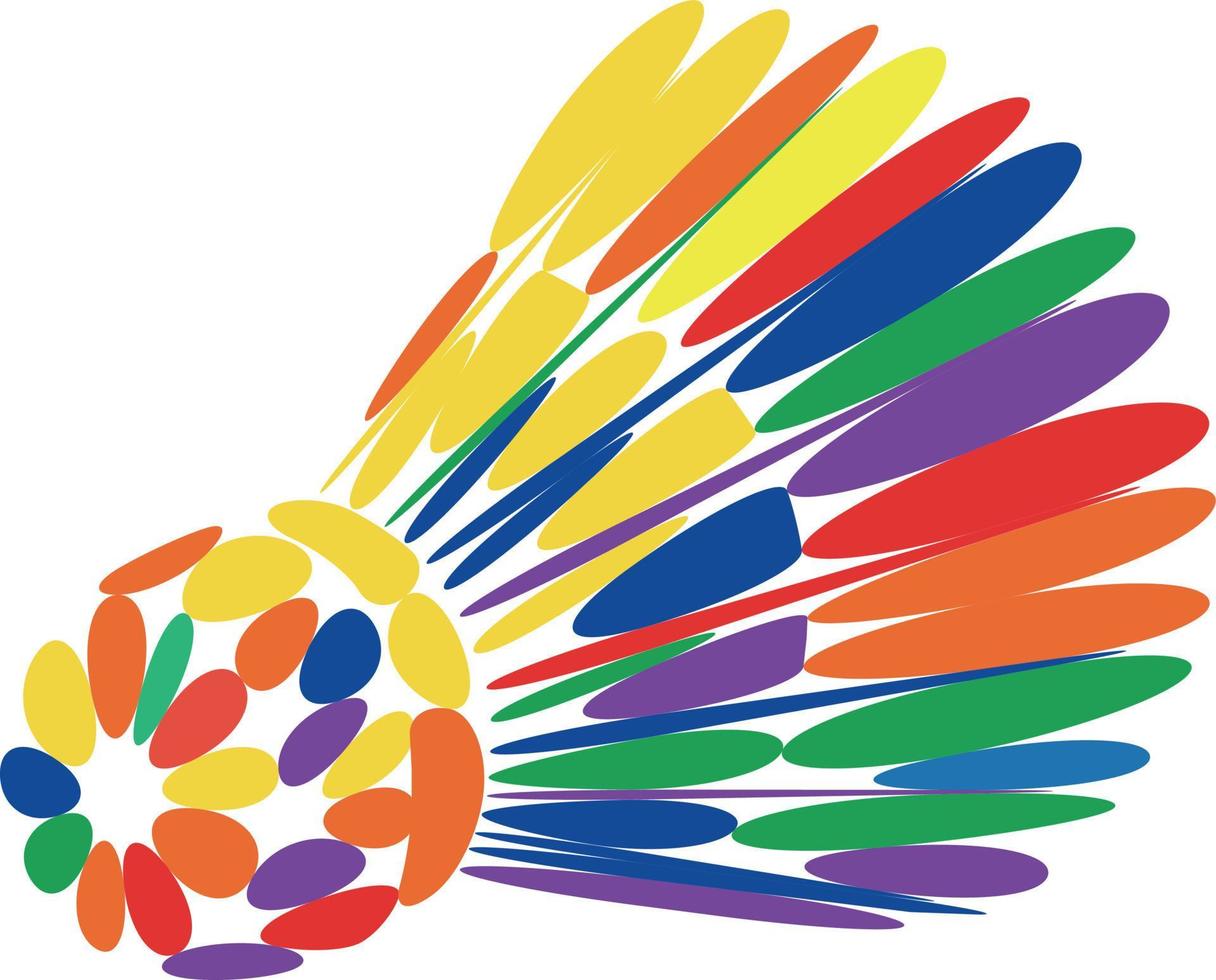 Badminton shuttlecock or badminton ball in abstract bright colors vector