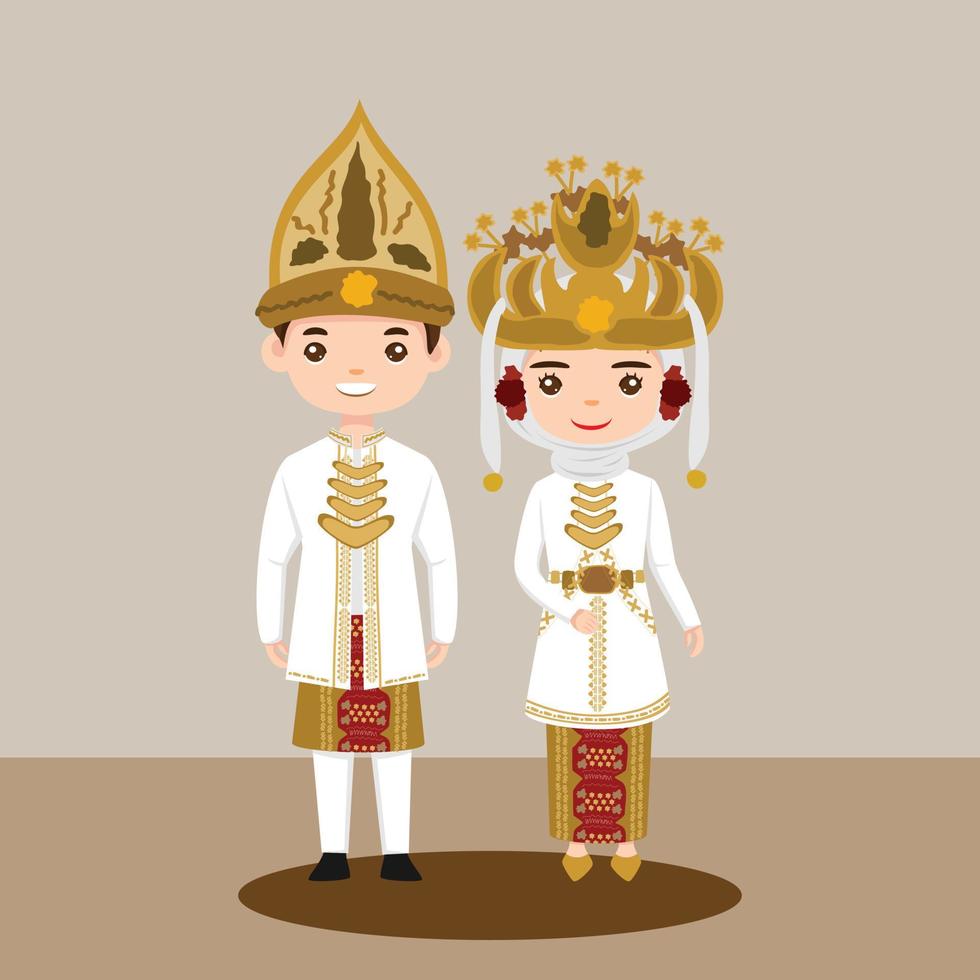 Lampung Bride Groom vector