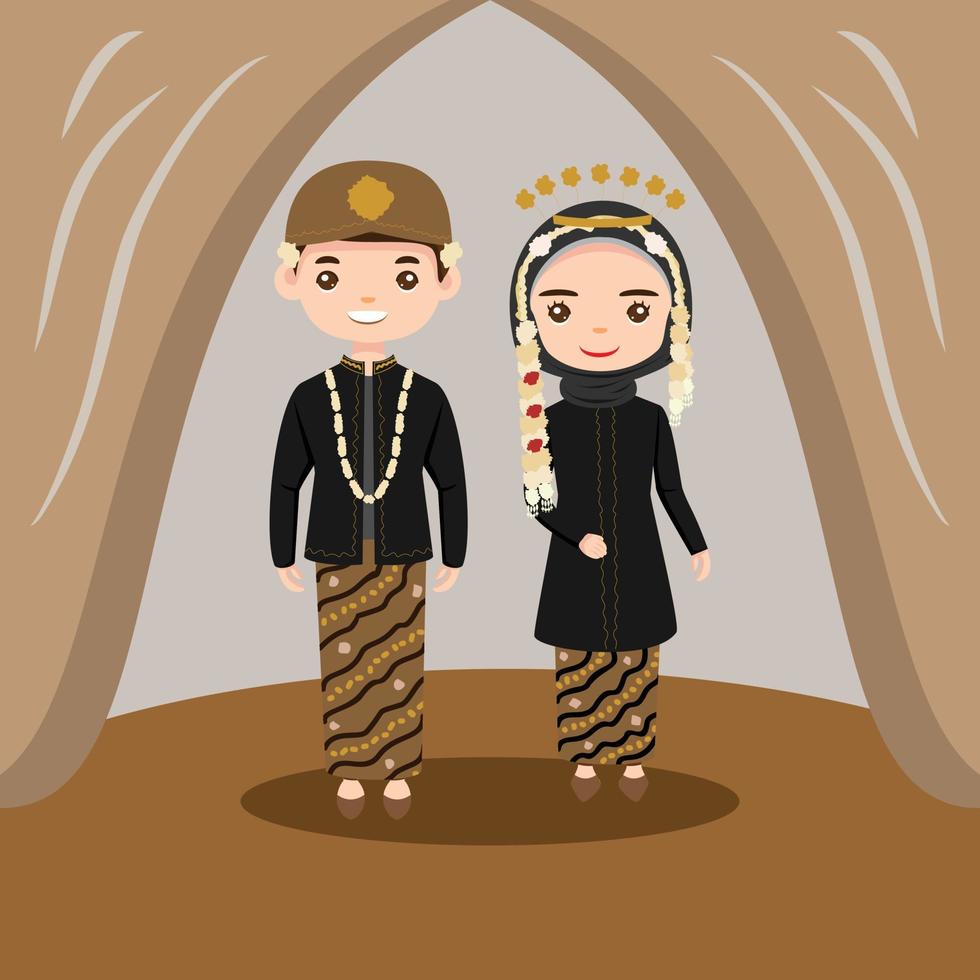 Java Bride Groom vector