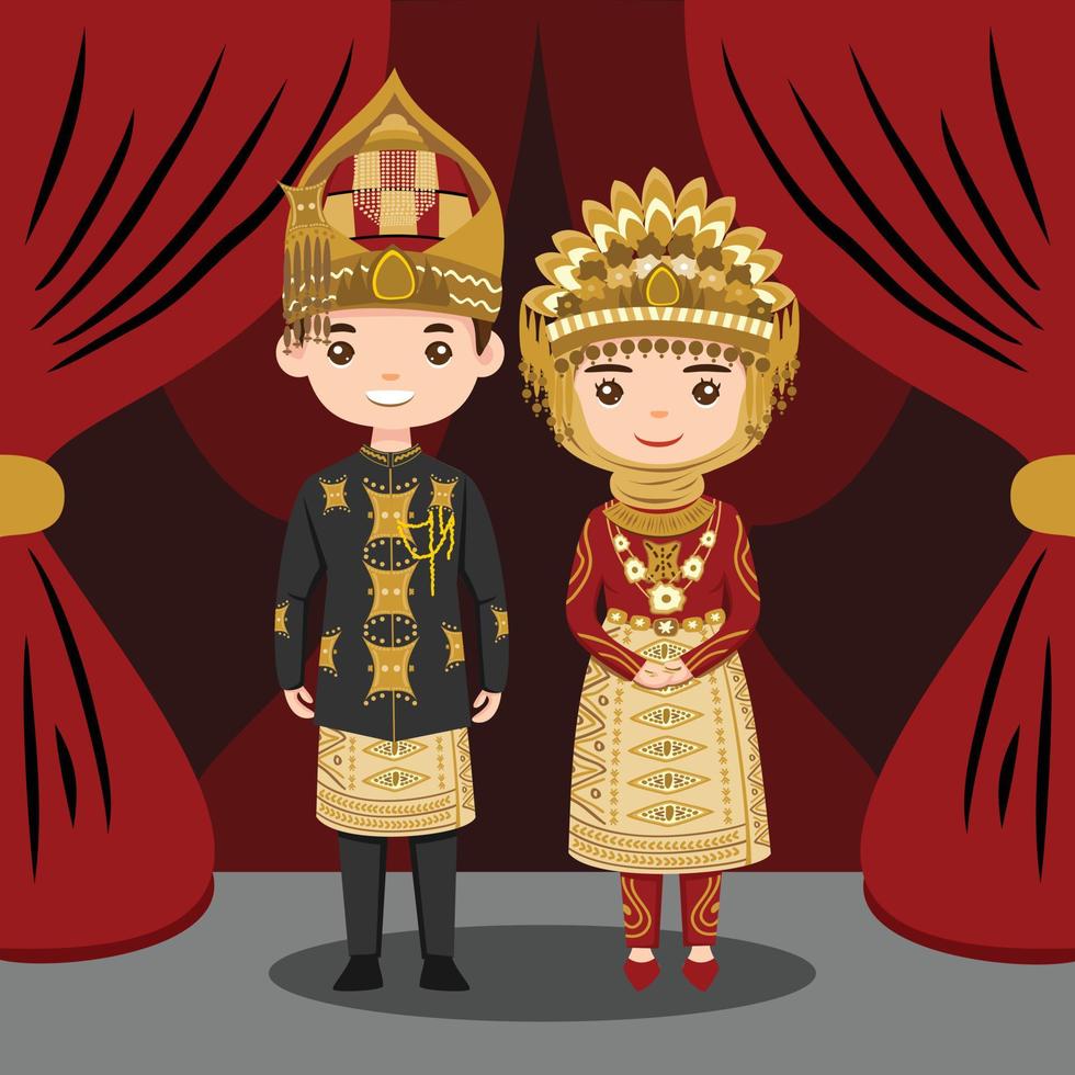 Aceh Bride Groom vector