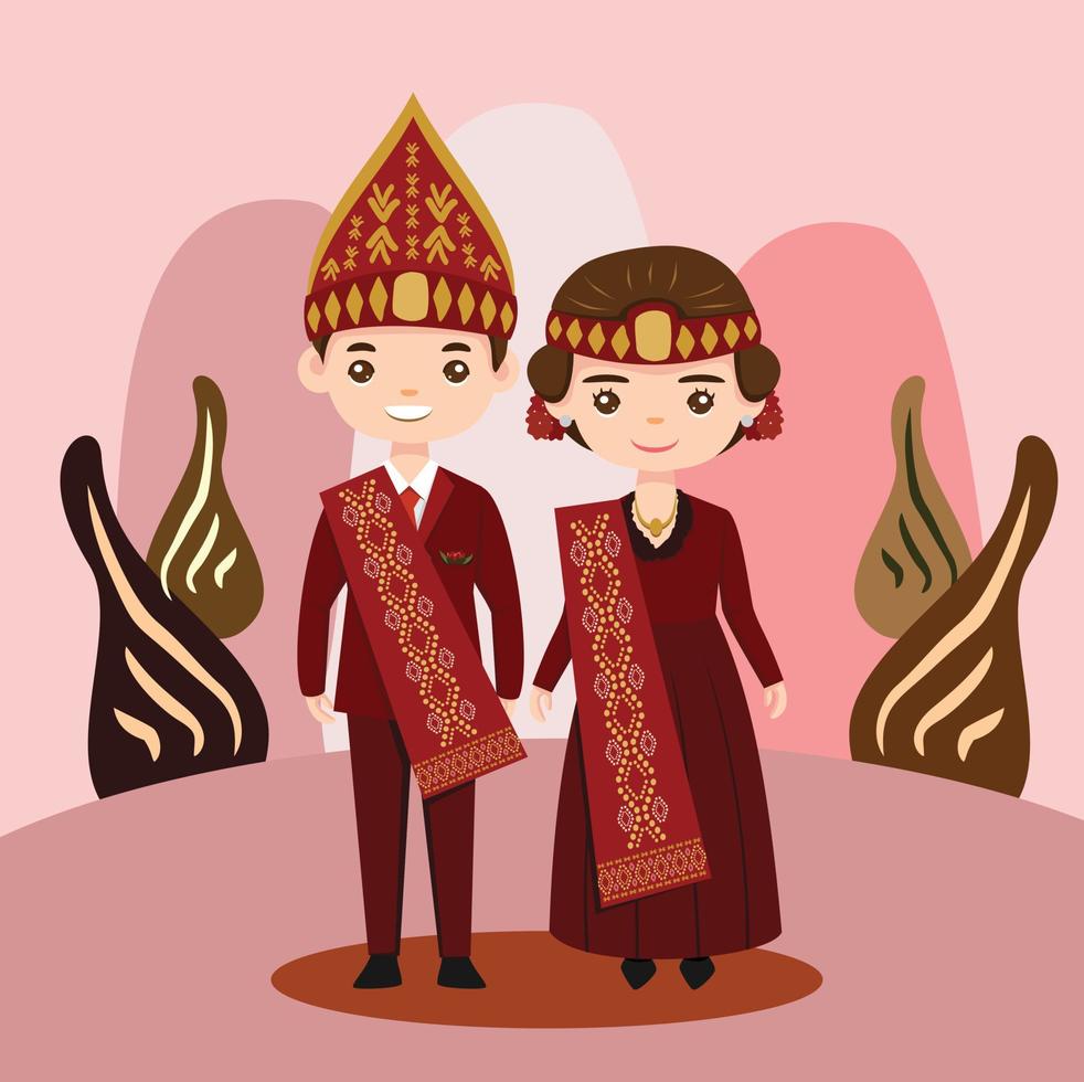 batak novia novio vector