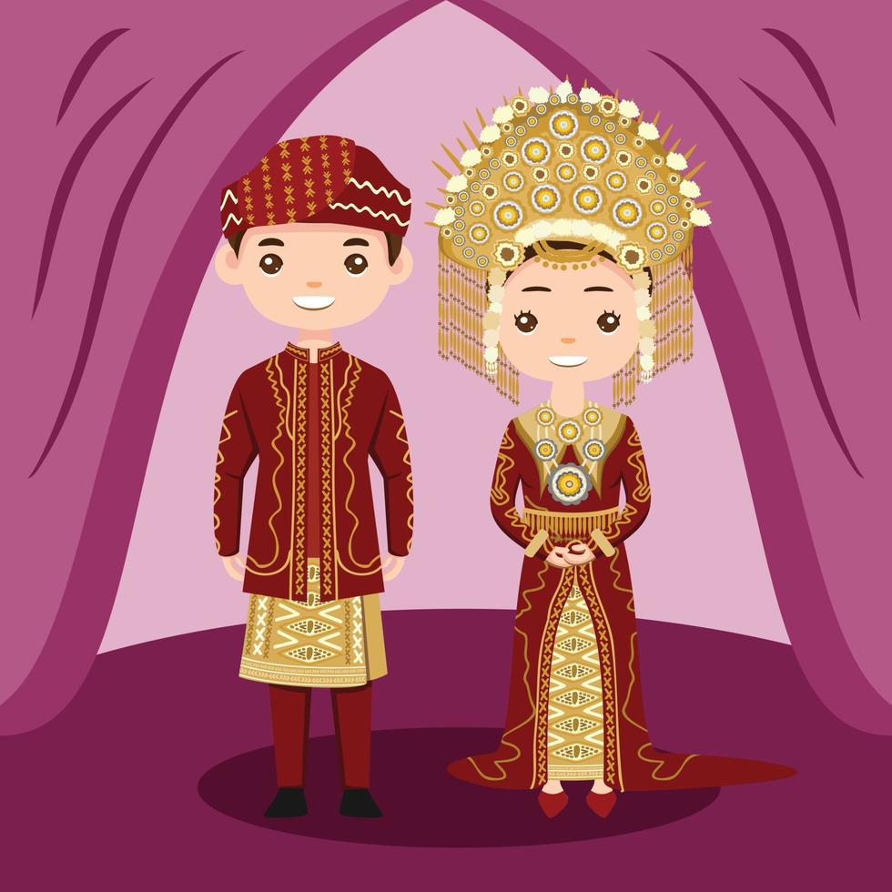 Padang Bride Groom vector