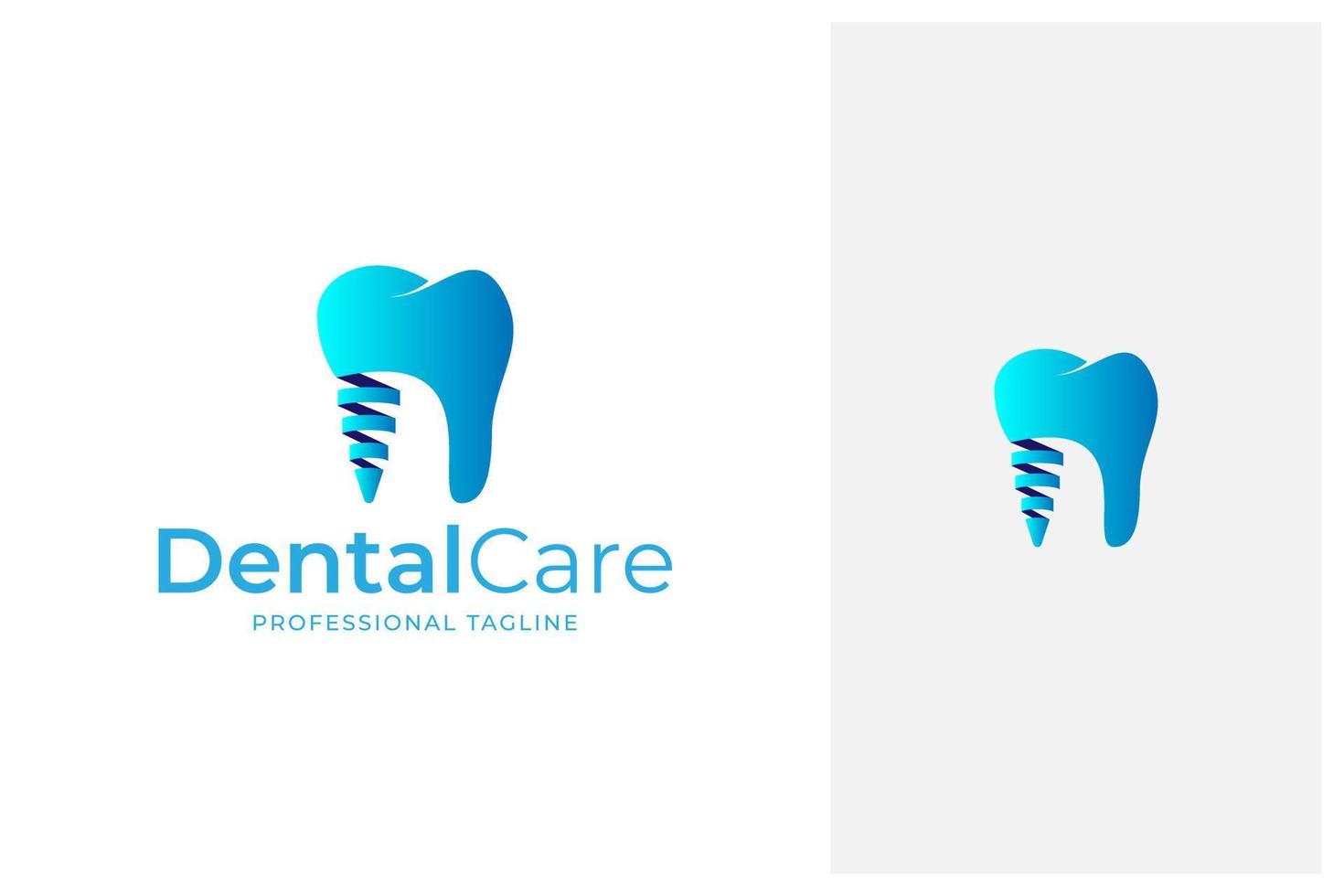 vector de diseño de logotipo de cuidado dental moderno