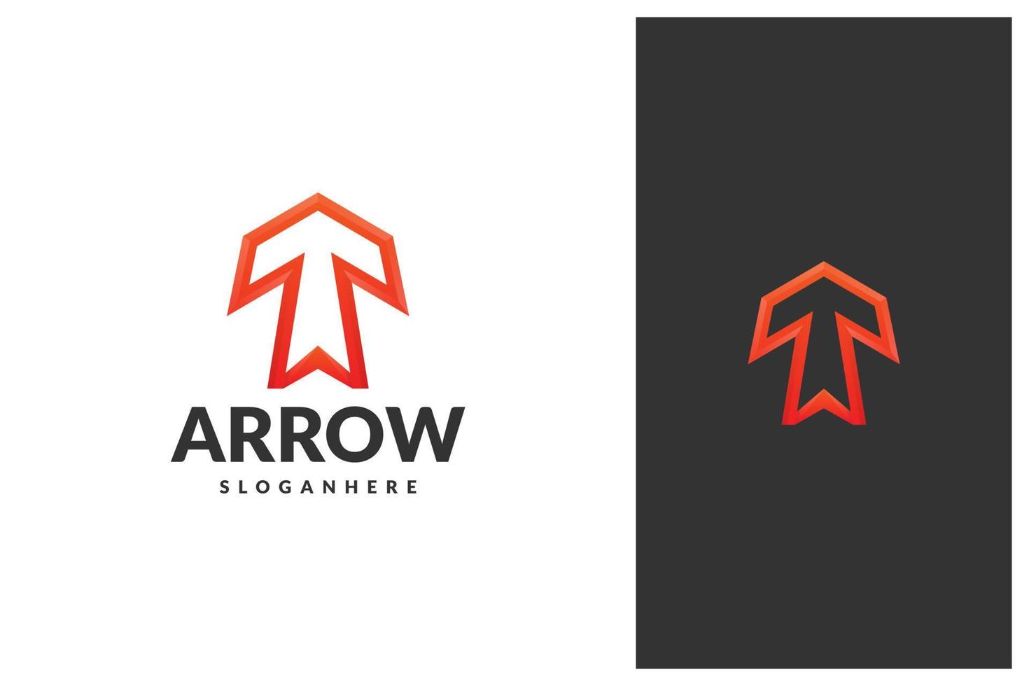 modern letter a and arrow logo design vector