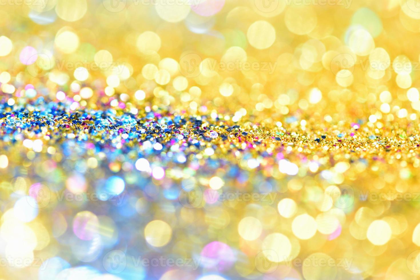 bokeh glitter Colorfull Blurred abstract background for birthday, anniversary, wedding, new year eve or Christmas photo