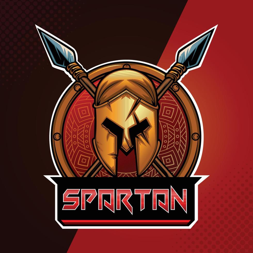 Spartan helmet design vector