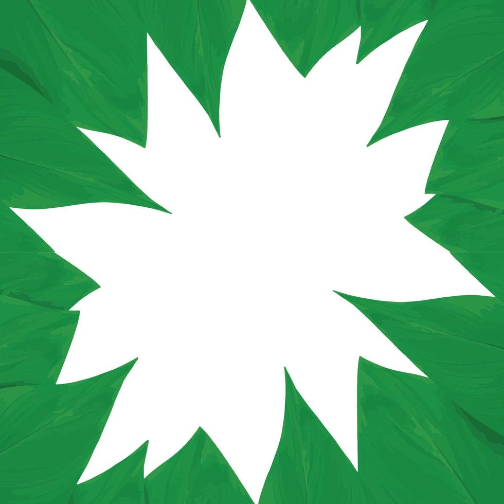 marco hojas verdes vector