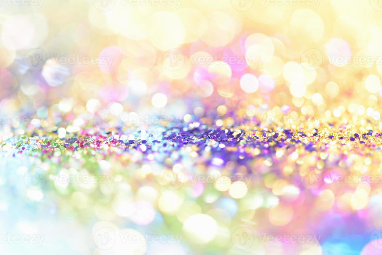 bokeh glitter Colorfull Blurred abstract background for birthday, anniversary, wedding, new year eve or Christmas photo