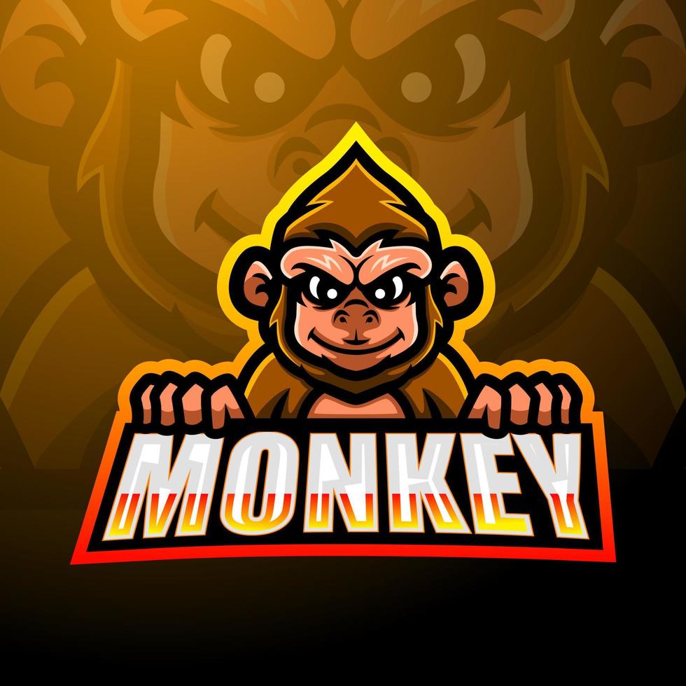 Monkey mascot design vector
