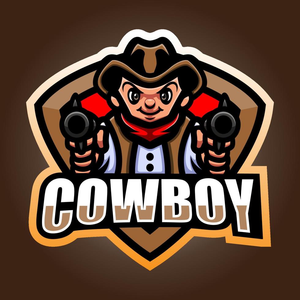 Cowboy mascot design vector