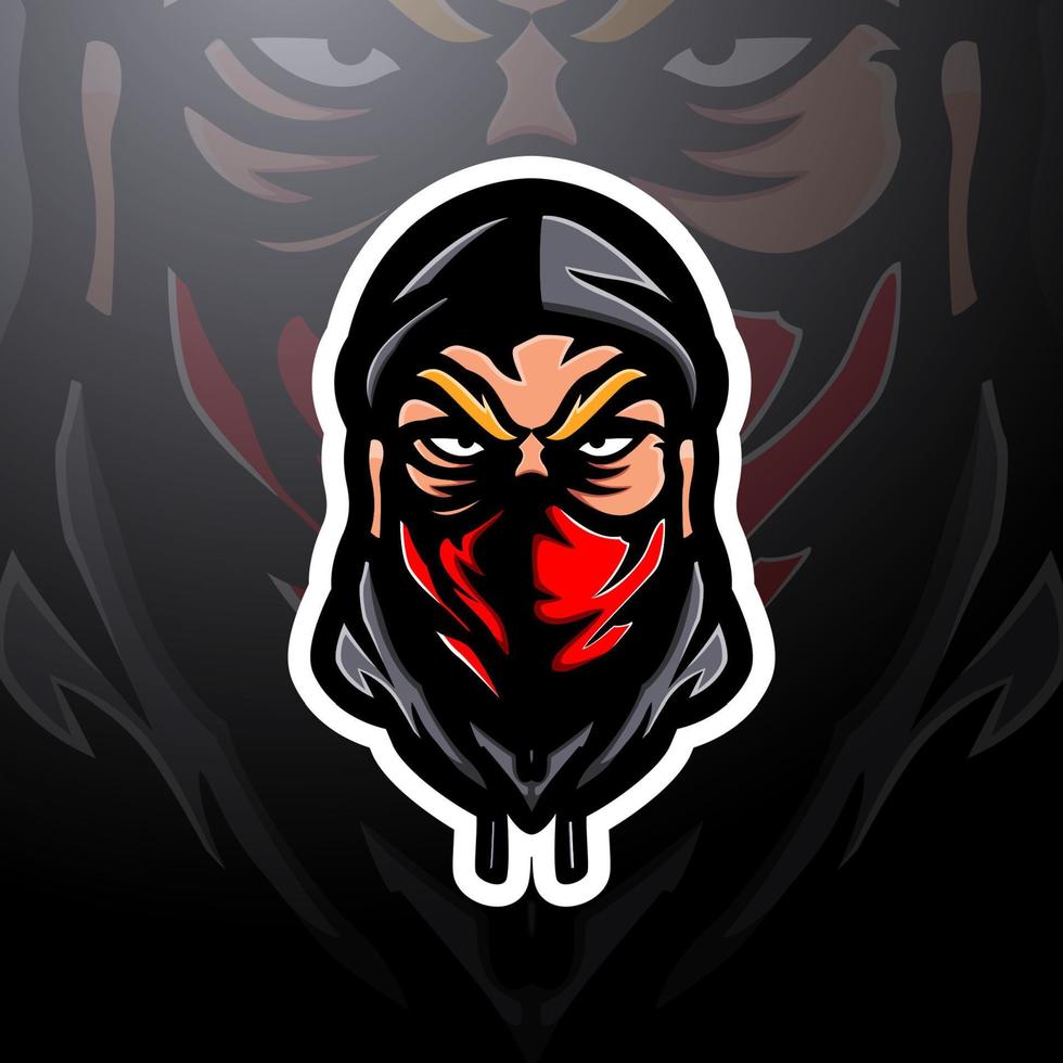 Robber Head mascot design vector