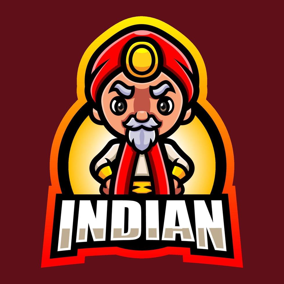 diseño de mascota india vector