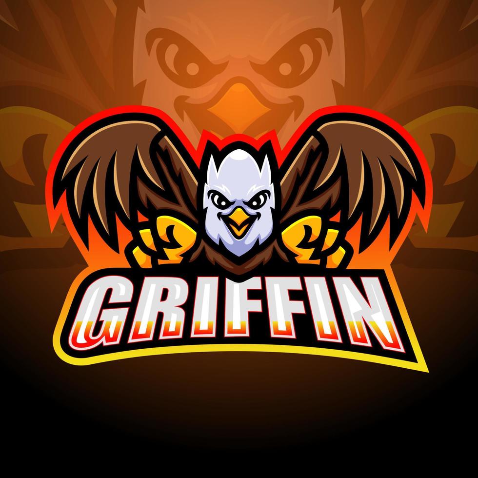 Griffin mascot design vector