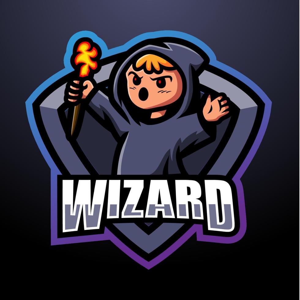 Wizard mascot design vector