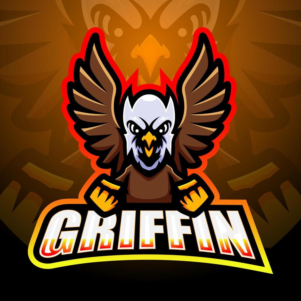 Griffin mascot design vector