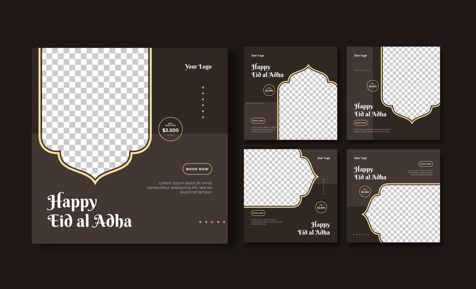 Eid al adha social media post template vector