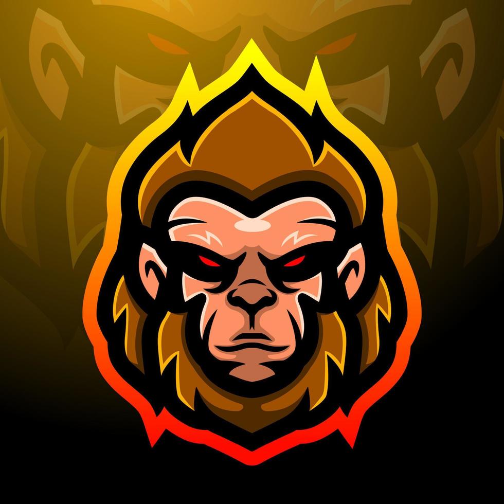 Monkey mascot design vector