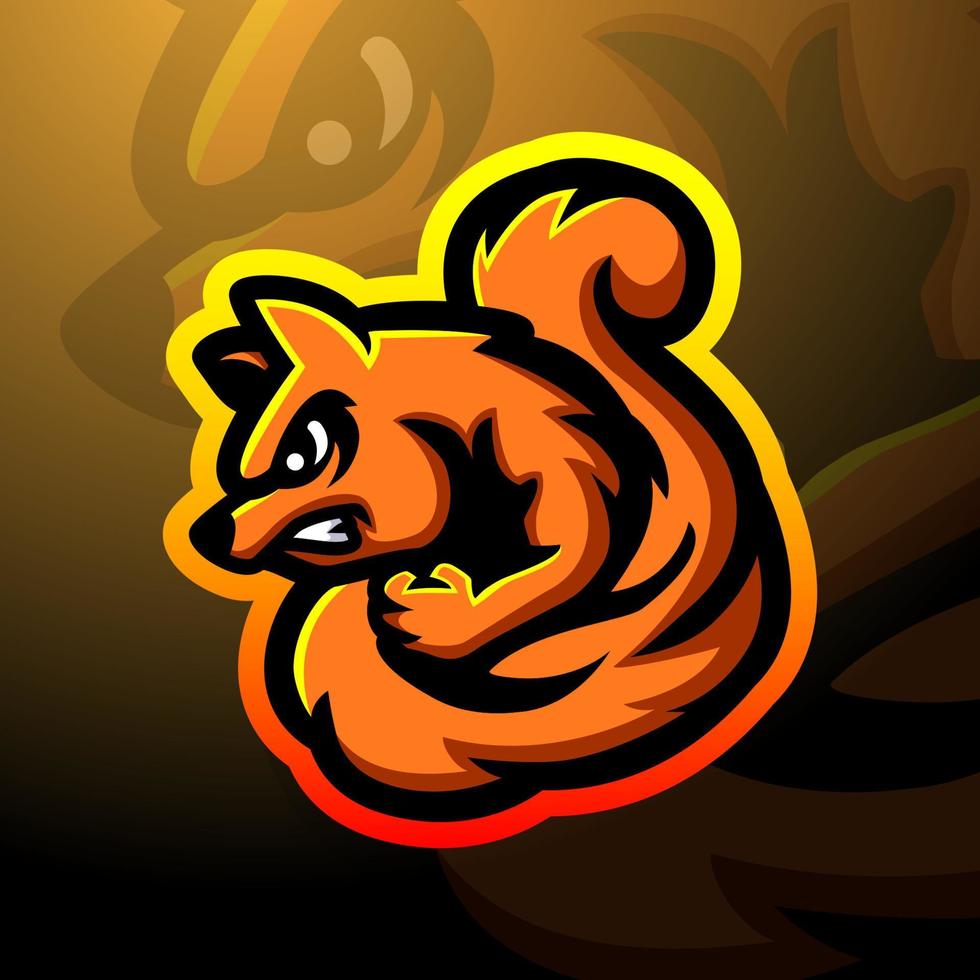 Squirrel mascot design vector