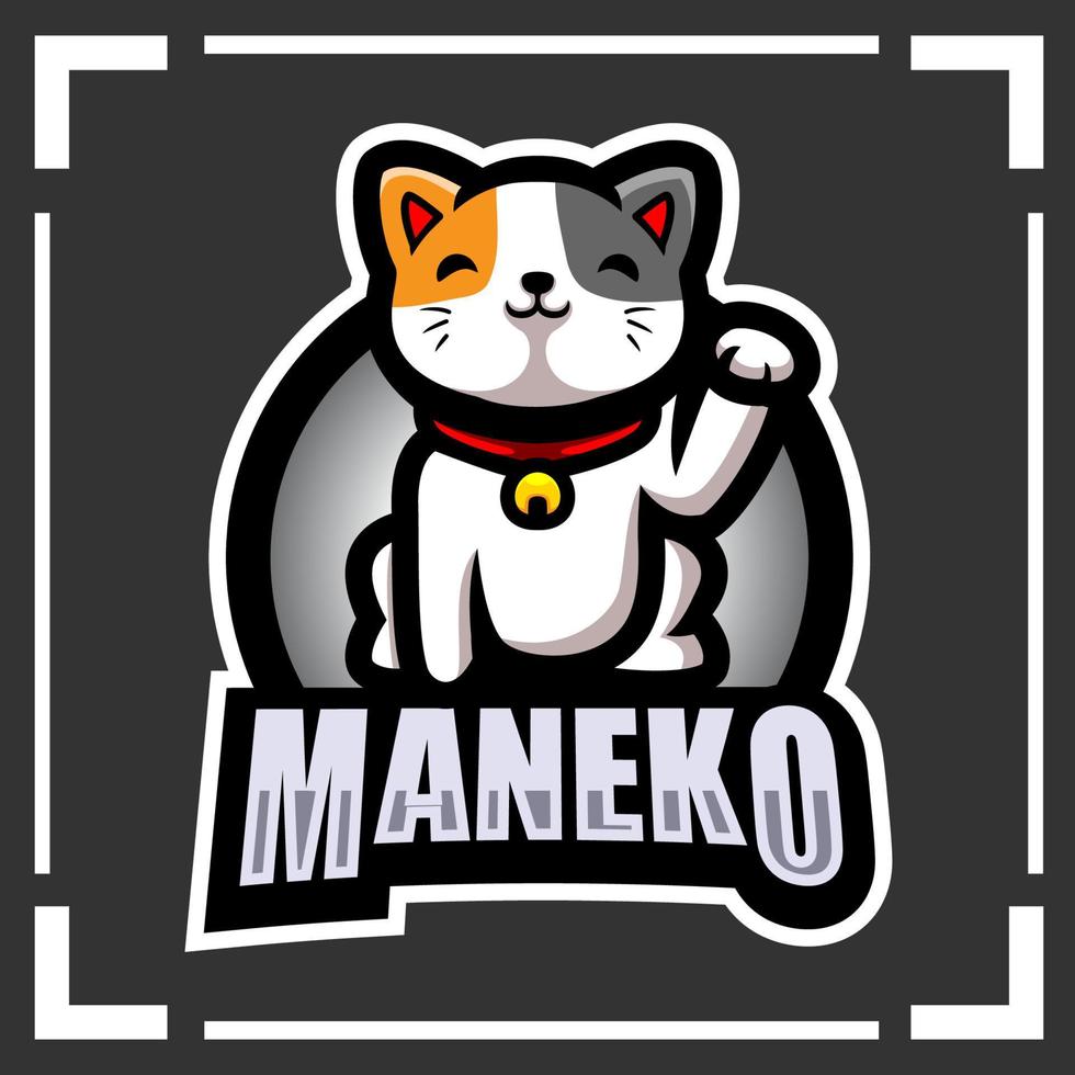 Maneki neko mascot design vector