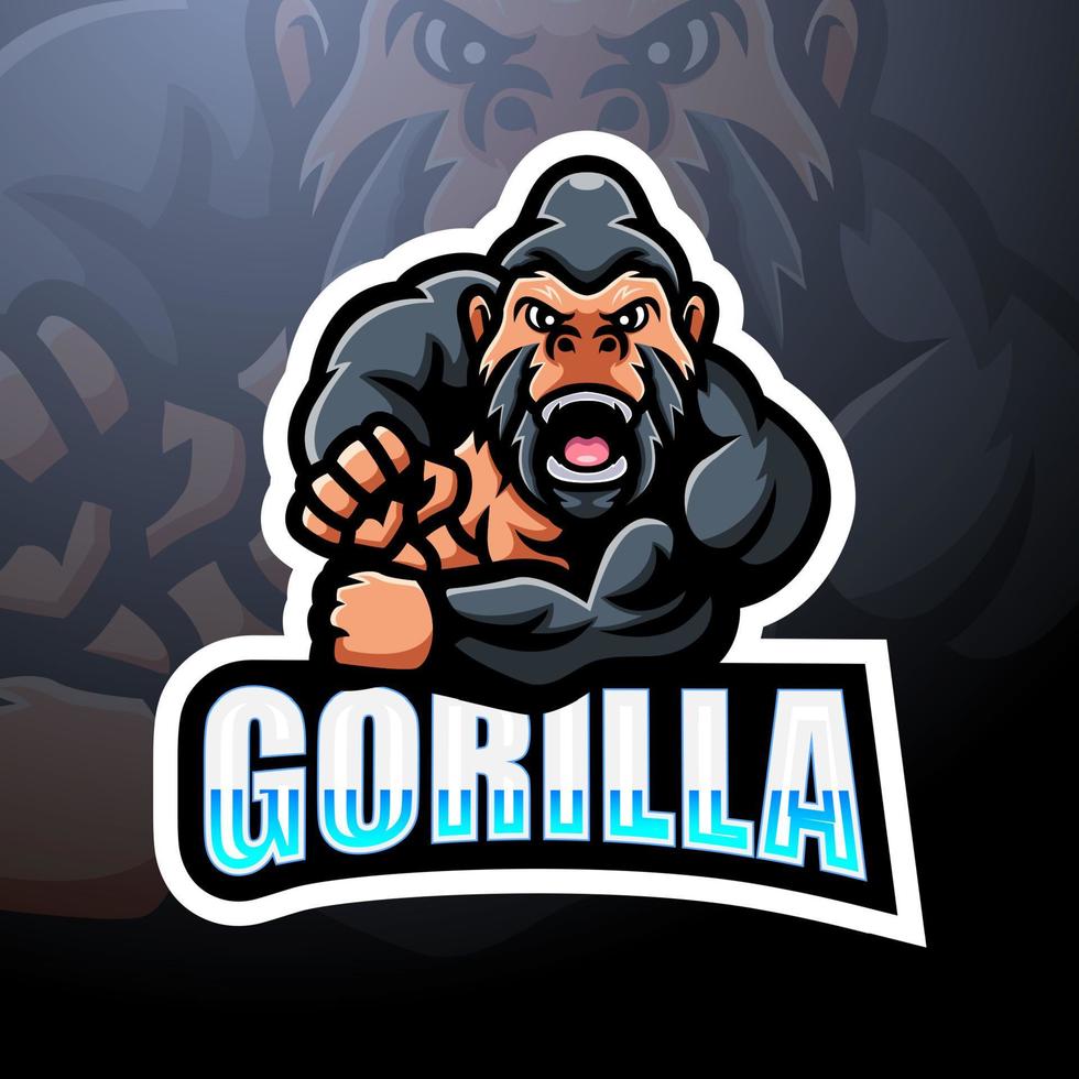 Gorilla mascot design vector