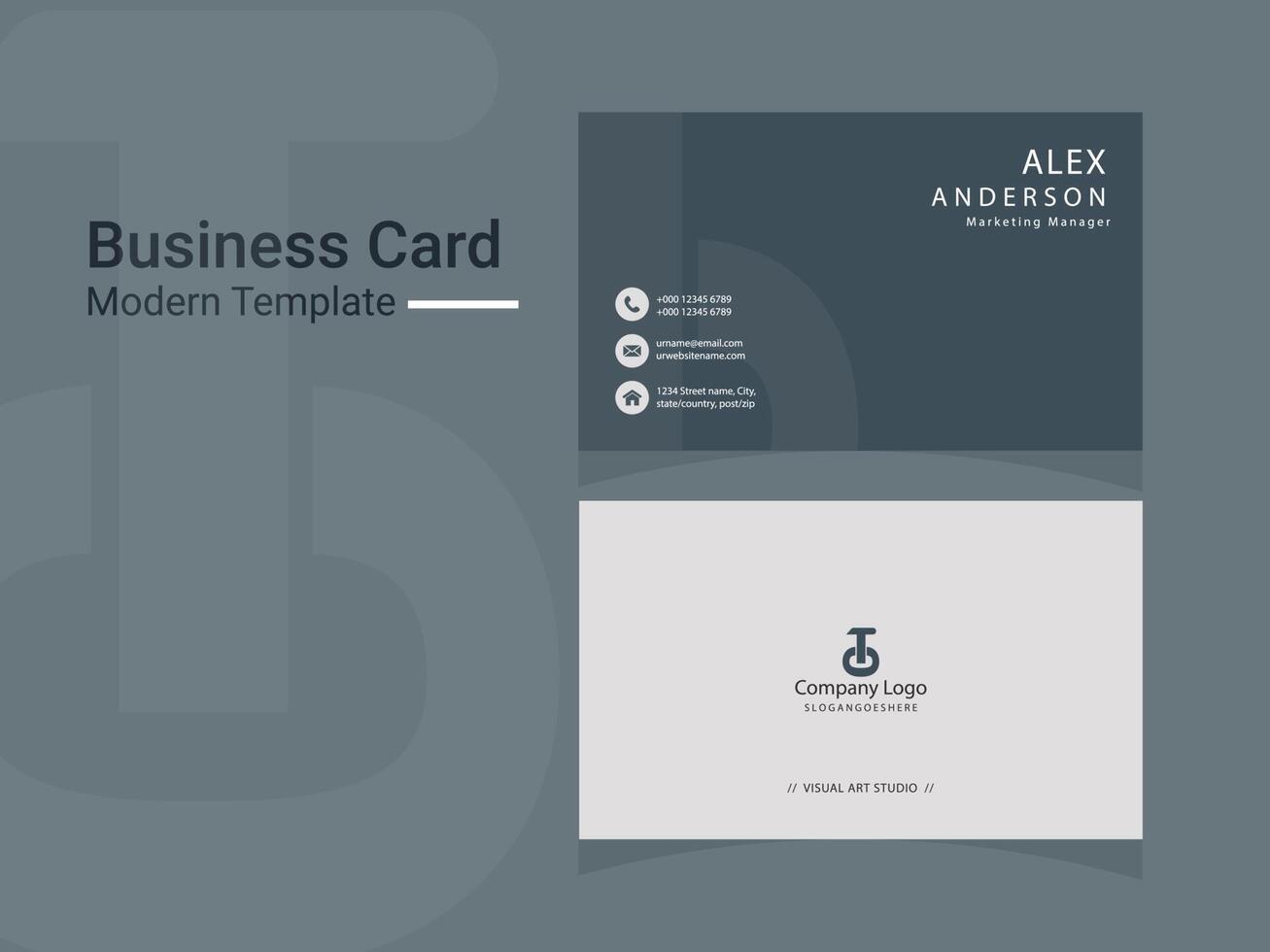 modern business card template - business card vector