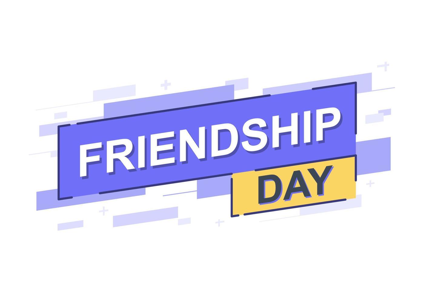 Friendship day label. modern element for graphics design. Vector illustration