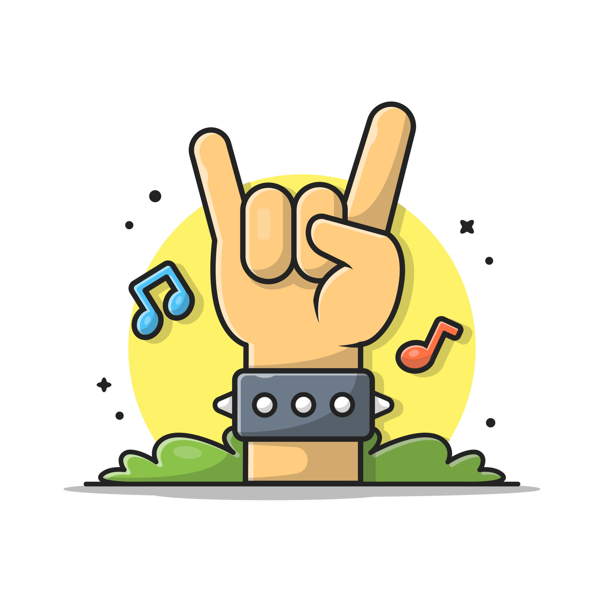 Premium Vector  Rock n roll hand