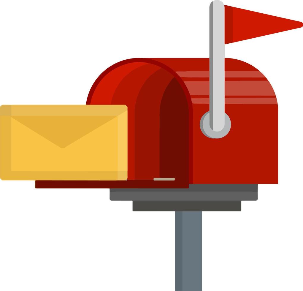 buzón abierto. correo y mensaje. vector