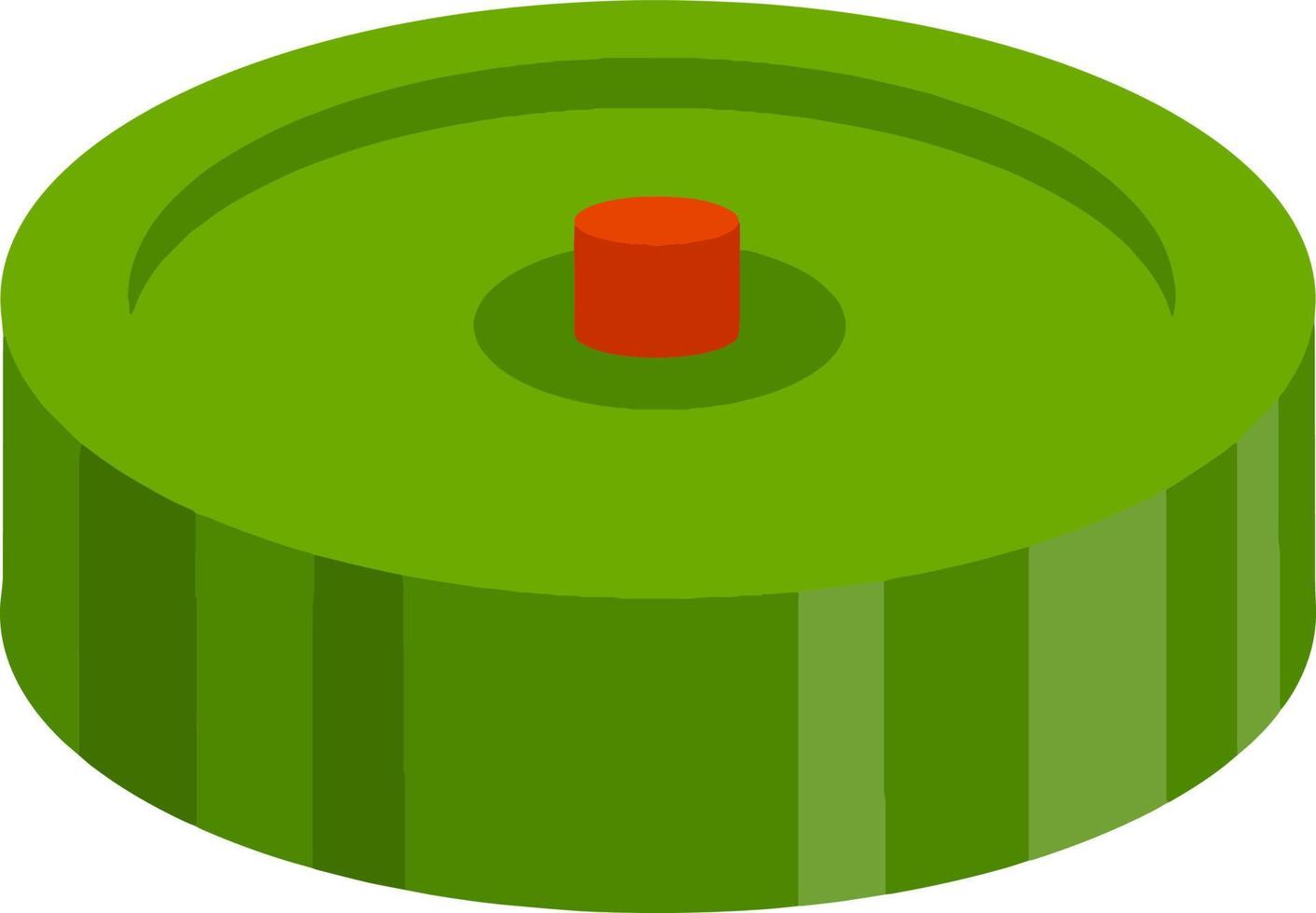 Mine. Green bomb. Element of minefield. vector