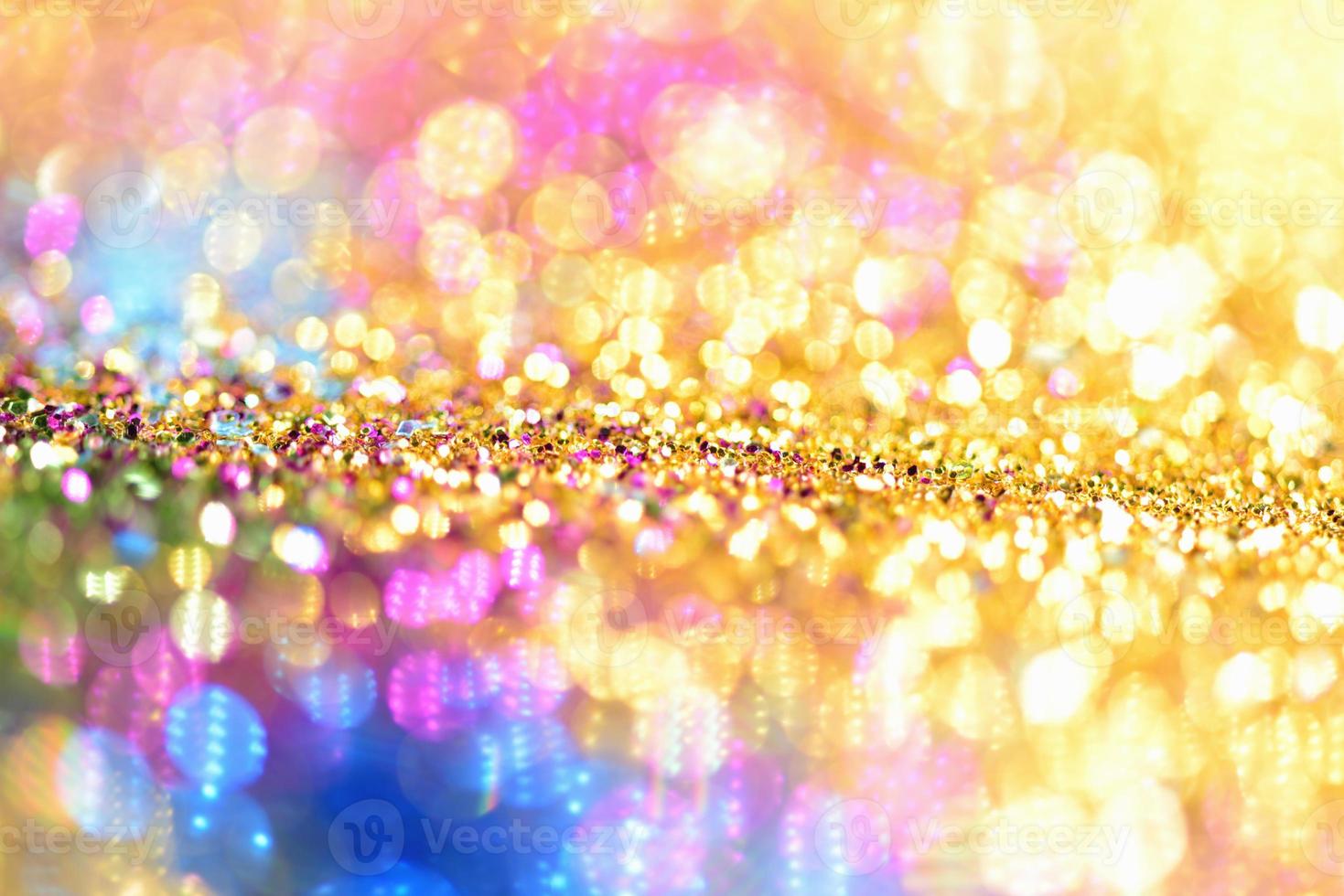 bokeh glitter Colorfull Blurred abstract background for birthday, anniversary, wedding, new year eve or Christmas photo