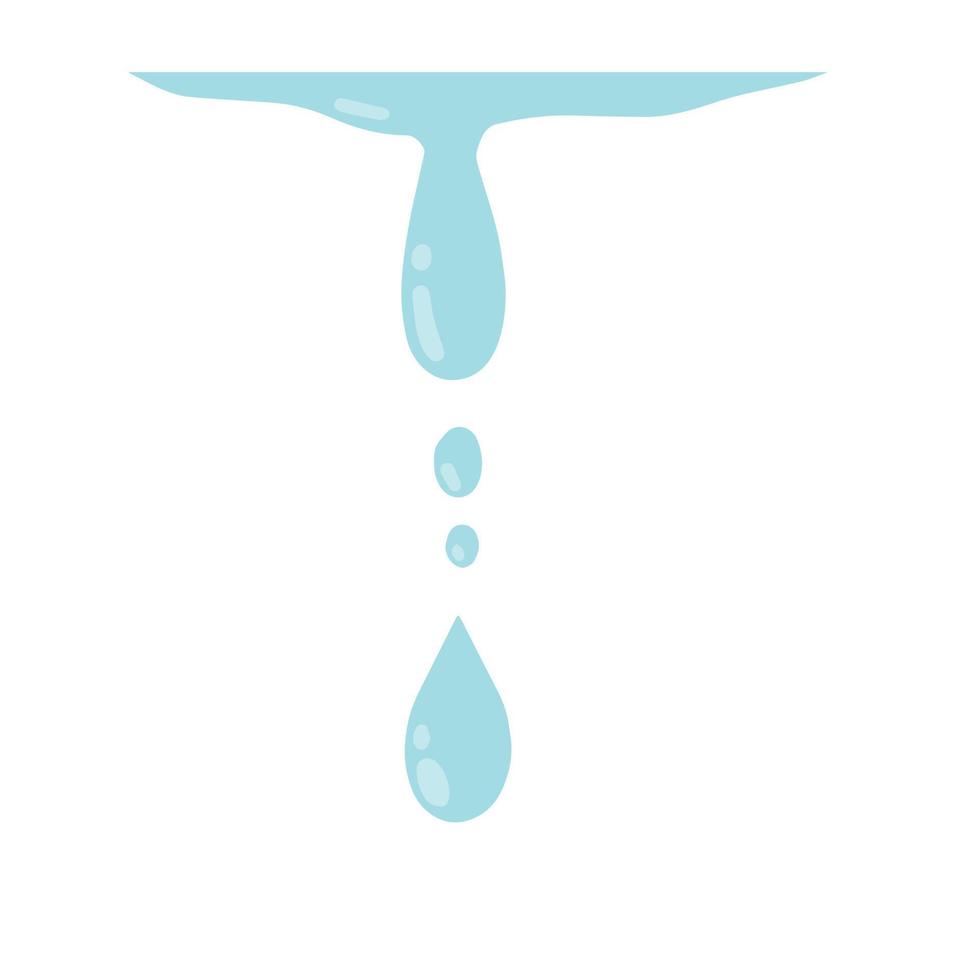 Drop of water. Wet and blue object. vector