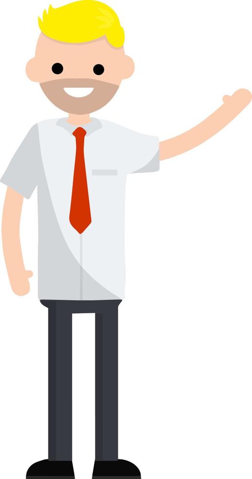 Happy man company employee vector