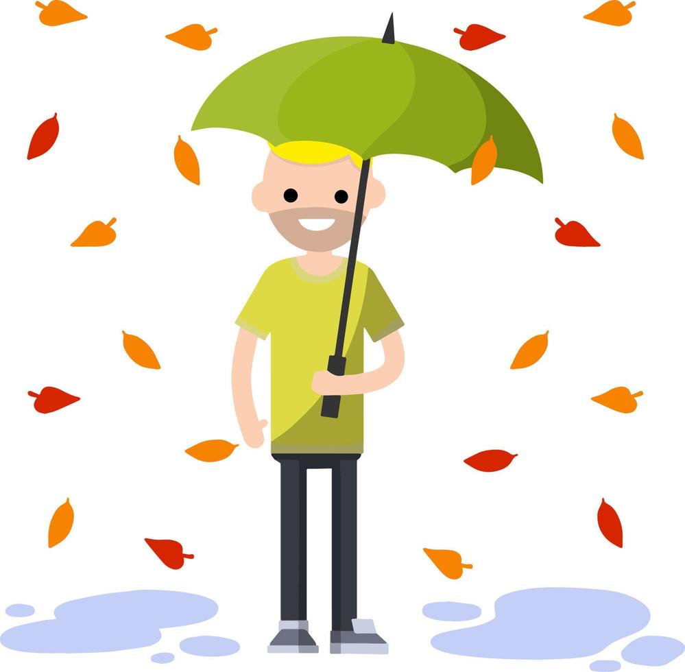 protección contra el mal tiempo de otoño vector