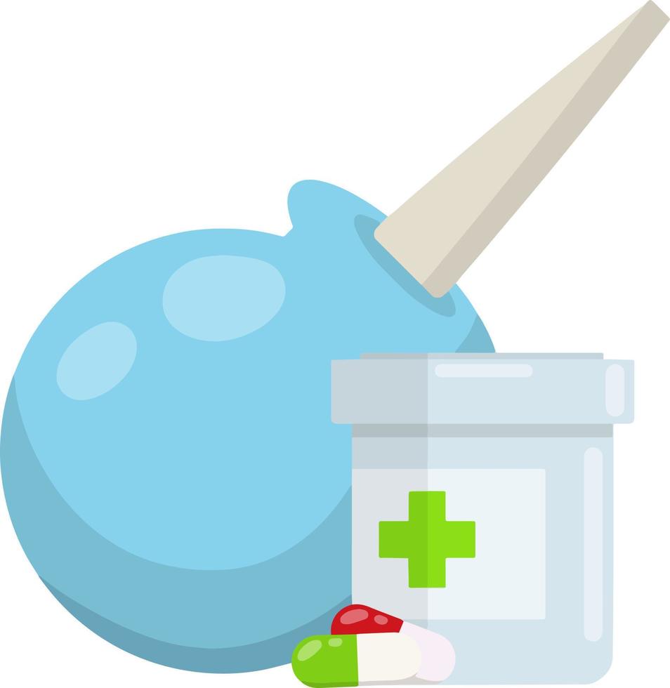 Enema. Medical colonic. vector