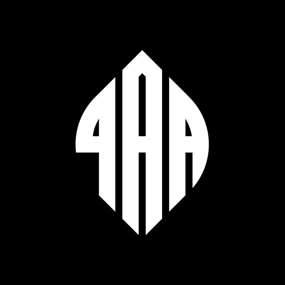 QAA circle letter logo design with circle and ellipse shape. QAA ellipse letters with typographic style. The three initials form a circle logo. QAA Circle Emblem Abstract Monogram Letter Mark Vector. vector