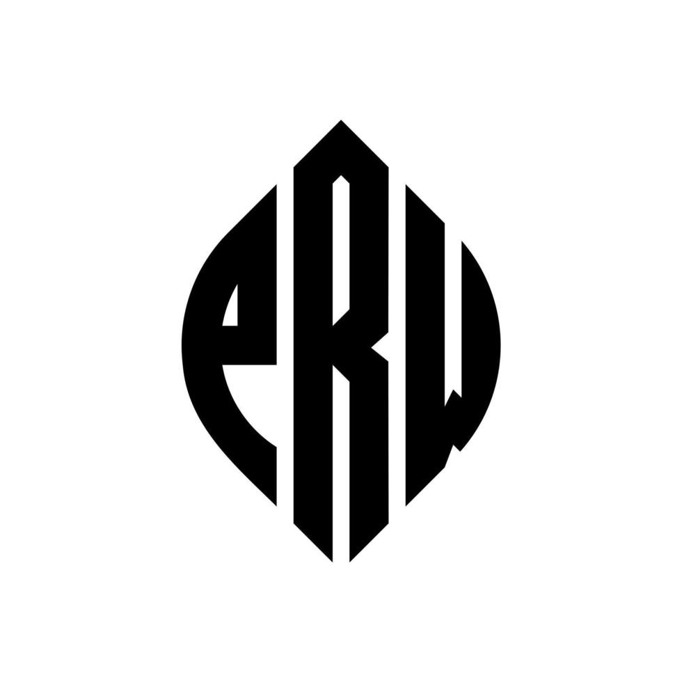 diseño de logotipo de letra de círculo prw con forma de círculo y elipse. prw letras elipses con estilo tipográfico. las tres iniciales forman un logo circular. prw círculo emblema resumen monograma letra marca vector. vector