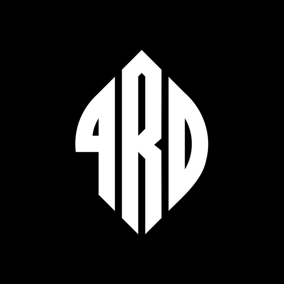 QRO circle letter logo design with circle and ellipse shape. QRO ellipse letters with typographic style. The three initials form a circle logo. QRO Circle Emblem Abstract Monogram Letter Mark Vector. vector