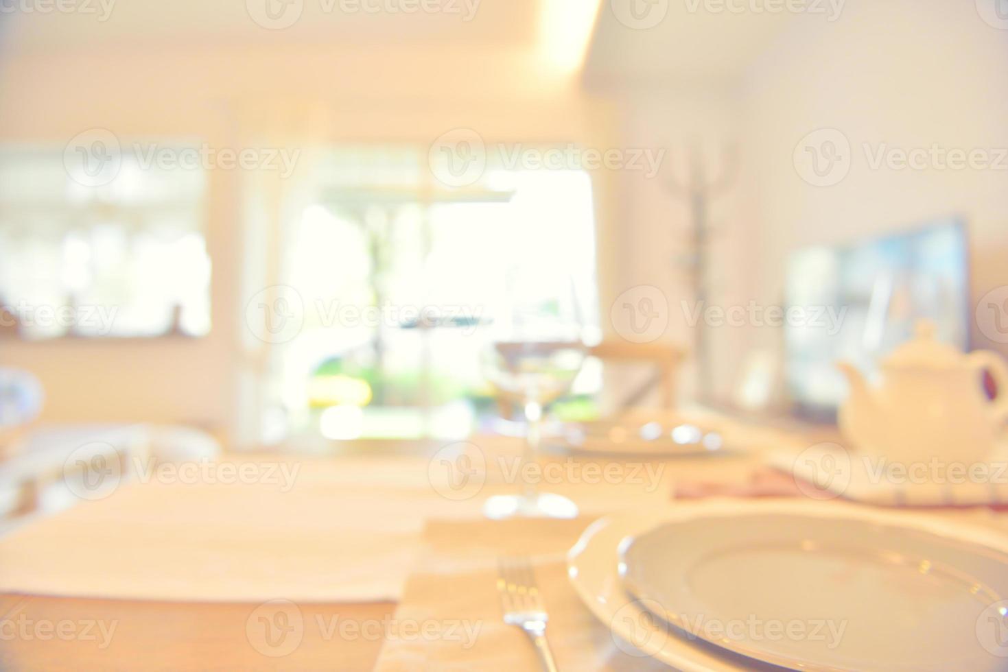 Abstract blur Kitchen Room area interior for background photo